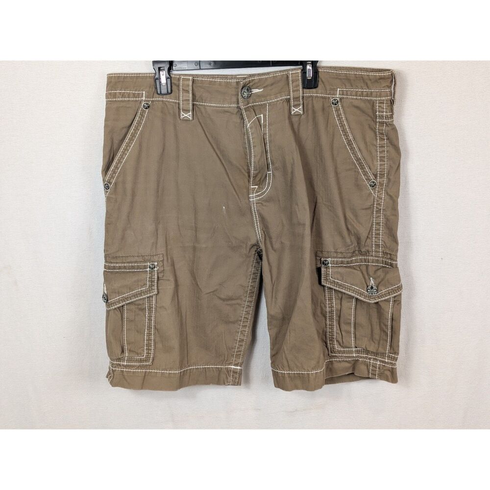 Rock Revival Classic Cargo Shorts Brown Men's Size 38